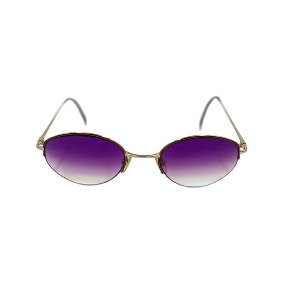 80\'s 90\'s Small CHRISTIAN DIOR Sunglasses Eyewear Gold Metal Frames Purple Lens main image 9